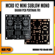 PCB Driver Power Amplifier MCRD V2 MINI Sublow 32-70VAC 4-8 Ohm 6x6cm Pertinak FR1 PA-033