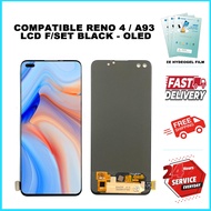 COMPATIBLE TC GOPPM RENO 4 / A93 LCD F/SET BLACK - OLED / RENO 4 PRO LCD F/SET BLACK - ORI