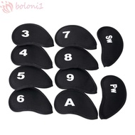 [COD] Golf Iron Headcover 3-SW 10 Pcs Golf Iron Covers Set Protective Accessories Iron Wedge Protect