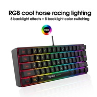 60% Keyboard RGB Lighting Portable 61-Key Gaming Film Wired Keyboard Shortcut Key Combination Keyboa
