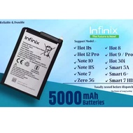 INFINIX Hot 7 8 9 12i 20i Lite 11s NFC X6812B 12 Pro Hot8 X650B S4 x665E X665 B Battery BATERI Note 