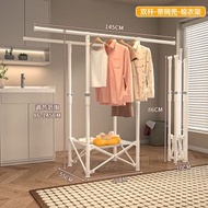 內地直送 - 伸縮折疊陽臺晾衣架/落地晾曬架/臥室晾曬被子衣帽架/折疊移動晾衣架