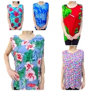 Baju Batik Singlet Perempuan free Size Women Girl Perempuan Wanita Singlet Sleeve