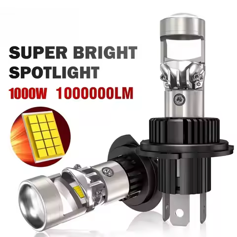 H7 LED Mini Projector Lens H11 LED H4 Hi/ Lo Beam Car Headlight H8 H9 9005 HB3 9006 HB4 1:1 Design P