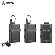 BOYA BY-WM4 Pro K2 Portable 2.4G Wireless Microphone System(Dual Transmitters + One Receiver) with H