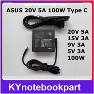 ADAPTER ORIGINAL ASUS 20V 5A 15V 3A 9V 3A 5V 3A 100W Type C
