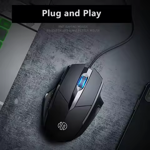 INPHIC W1 USB Computer Mouse, Silent Mouse 3 Button Wired Mouse, Office and Home Mouse, Ergonomic fo