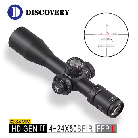 Discovery HD-GEN2 4-24X50SFIR Tactical Riflescope First Focal Place Spotting Scope Hunting Illuminat