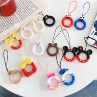 Cute Cartoon Silicone Ring Lanyard, Suitable for Airpods, Mobile Phones, USB Flash Drives, Bags