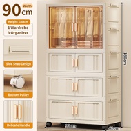 55-90cm Cabinet Organizer For Clothes Foldable Storage Cabinet Wardrobe Megabox