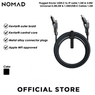 NOMAD Rugged Kevlar USB-C to iP Cable 0.3, 1.5M & 3.0M/Universal 0.3M,3M & 1.5M/USB-C Cables 1.5M, B