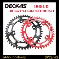 Deckas Round Bike Chainring 104BCD 40 42 44 46 48T 50 52 tooth MTB bike mountain bike chain ring cha