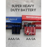 RHINOMAX BATTERY 2A/3A 1.5volt SUPER HEAVY DUTY BATTERY SUITABLE FOR TOYS WHOLESALE PRICE