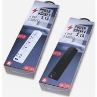 REMAX TB-08 Extension UK Plug Cord with 3 Socket Outlets and 4USB 2500W 3PIN UK PLUG