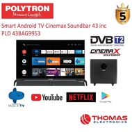 POLYTRON Smart Android TV PLD 43 BAG 9953 Cinemax Soundbar 43 inch PLD