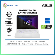 Asus Gaming Laptop ROG Zephyrus G16 GU603V-UN4016W 16'' QHD+ 240Hz ( I7-13620H, 16GB, 1TB SSD, RTX4050 6GB, W11 )