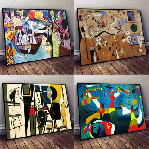 Abstract Night Fishing Art Picasso Masterpiece Reproduction Canvas Painting Poster and Print Wall Ar