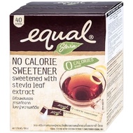 Equal Stevia diet sugar box of 40 packs