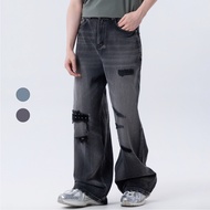 50% Fifty Percent|Exquisite Patch Craft Washed Denim Pants|02652151001