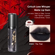 Love Whisper Matte Lip Stain #M62 The Poet Innovative Matte-To-Glitter Formula Creamy & Velvety Text