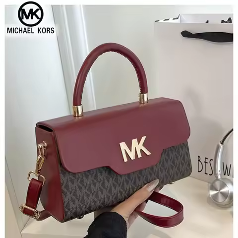 Michael Kors women's fashionable crossbody single shoulder handbag MK classic letter multifunctional