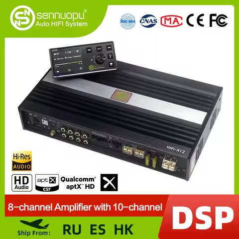 Sennuopu X12 10 Channel Dsp Processor Bluetooth Car Audio Amplifier 1000w 12 V Auto Stereo 8 Ch Auto