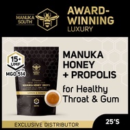 Manuka South UMF15 Manuka Honey+Propolis Drops Lozenges