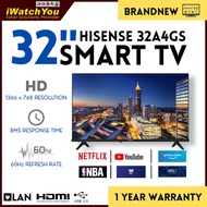 Hisense 32inches HD Smart TV / 1366x768 / HDMI / USB / Internet Ready