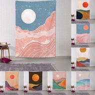 Tapestry Wall Background Morandi Sunrise Abstract Landscape Bedroom Livingroom Decoration Hanging Cloth