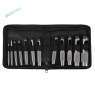 12 PCS Steel Hollow Leather Punch Set 1/8-3/48 Inch(3-19mm) Heavy Duty Round Hole Punch Set for Watc
