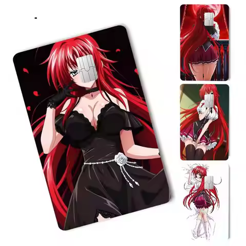 Anime High School DxD DIY Sticky 4pcs 1Set Of VISA Credit Card Subway Access Card Waterproof Sticker