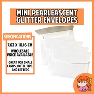 🇸🇬Mini Pearlescent Glitter Paper Envelopes for Small Cards Letters Invitations nanapaperstudio