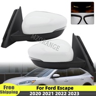 Rearview Mirror Assembly For Ford Escape 2020 2021 2022 2023 9 Pins Side Wing Rear Mirror Turn Singal Light Covers Trim