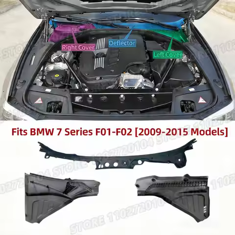 for 2009-2015 F01 F02 BMW 7 Series Front Windshield Wiper Cowl Grille Vent Cover Panel LHD 517171845