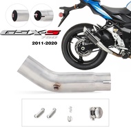 GSR750 รถจักรยานยนต์ท่อไอเสียกลาง Link ท่อเต็มระบบสําหรับ Suzuki GSR750 GSX-S750 ท่อไอเสีย