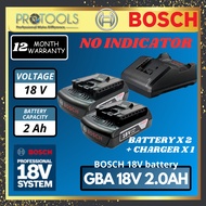 BOSCH 18V BATTERY GBA 18V 2.0Ah & CHARGER GAL18V-20 | PROFESSIONAL BATTERY & CHARGER PACK *ORIGINAL*