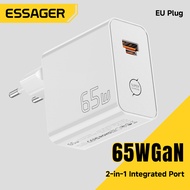 Essager 65W GaN 2-in-1 A+C Interface Port Quick Charge Chargers USB-A+Type-C Plug Type C PD3.0 QC4.0