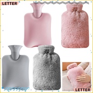 LETTER Hot Water Bottle, Soft 1/2L Hot Water Bag, Creative Soothing Aching Hot Pack Hand Warmer Neck