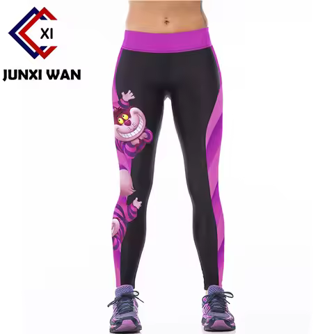3D Cat Print Leggings Women Workout Fitness Legging Slim Pants High Waist Tights Sports Leggins S~3X