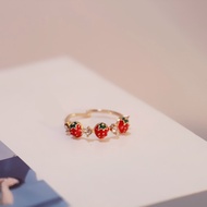 【CH】 Elegant Strawberry Adjustable  Cubic Zirconia Jewelry