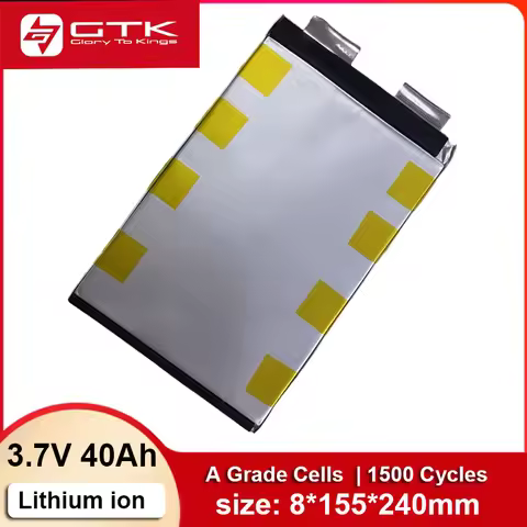 GTK 3.7V 40Ah lithium li ion battery for diy 14.8v 12v 24V 48V 60V battery pack two wheeler three wh