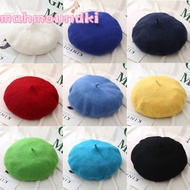 MAHMOUNDKI Wool Beret Cap French Beanie Baggy Flat Cap Hat