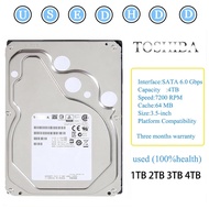 100%Health 3.5 Enterprise Hard Disk 1TB/2TB/3TB/4TB CCTV HDD 7200RPM PC  Hard Drive Server HDD(USED)