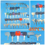 48pcs Excavator Construction Machinery Ignition Replacement Ignition Key Set for 459A D250 1466 455 