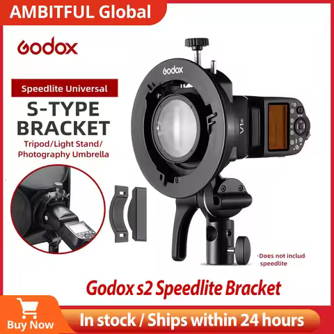 Godox S2 Bowens Mount Flash S-type Holder Bracket S2 for Godox V1 V860II AD200 AD400PRO Speedlite Fl