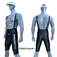ESA04 กางเกงสแปนเด็กซ์ทรงสูง เหนือเข่า AWS Mens Compression Pants