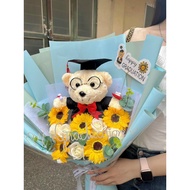 Hanoi| Wax flower graduation bear bouquet, Happy graduation, Abee gift