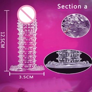 ₪✺۞Penis Sleeves Men'S Spike Sleeves Crystal Sleeves Men'S Mace Couples Sex Products Men'S Thickened Condoms