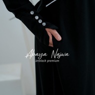 Abaya Najwa / abaya jetblack / abaya hitam pekat / abaya syari / abaya muslimah / gamis terbaru / ga