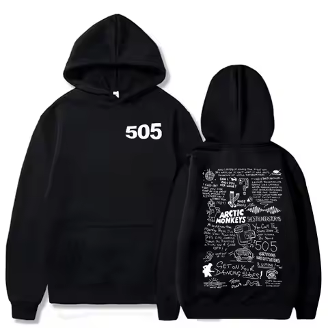 505 Hoodie Arctic Monkeys Mens Womens Oversize Hoodie Soft Streetwear Daily Casual Pullover Outfit S
